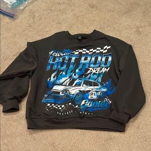 SHEIN Hot Rod Dream Graphic Sweatshirt - Black and Blue